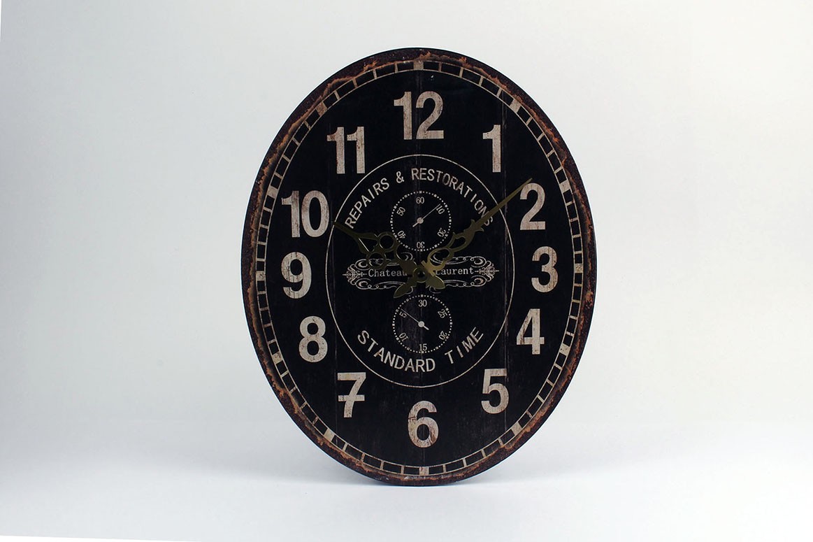 Ceas decorativ de perete Vintage Black 
