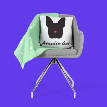 Perna decorativa Frenchie love