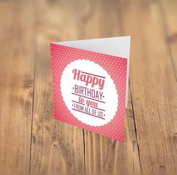 Happy Birthday to you from all of us!