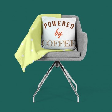 Perna decorativa Powered by coffee