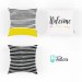 Set de 3 perne decorative Welcome